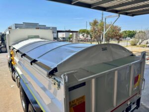 White wind out truck cover